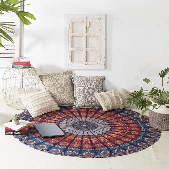 Boho Tapestry Patterned Beach/Yoga Mat/Bedspread for Living Room/Dorm/Couch - Picture 9 of 9